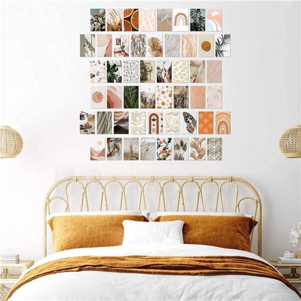 50PCS Boho Aesthetic Pictures Wall Collage Kit, Photo Collection Collage Dorm